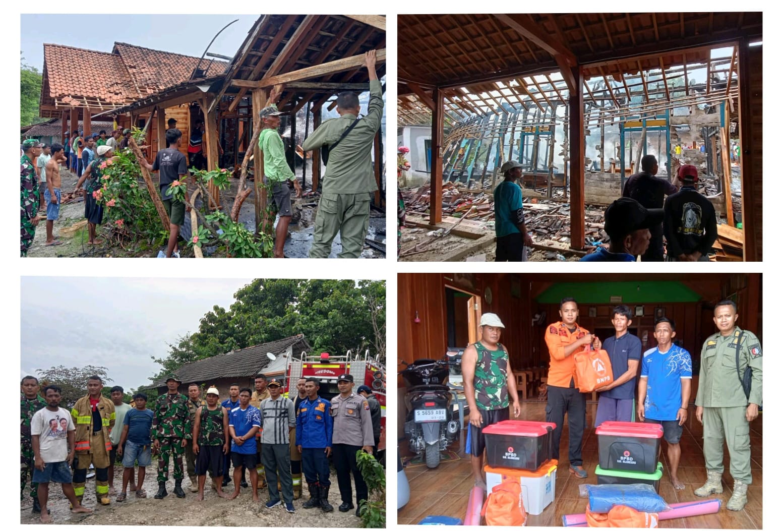 KEBAKARAN RUMAH DI DESA PAPRINGAN KECAMATAN TEMAYANG