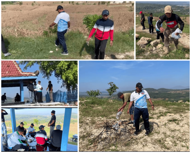 KERJA BAKTI BERSAMA DI KAWASAN GUNUNG PILING , MEWUJUDKAN KEPEDULIAN TERHADAP LINGKUNGAN